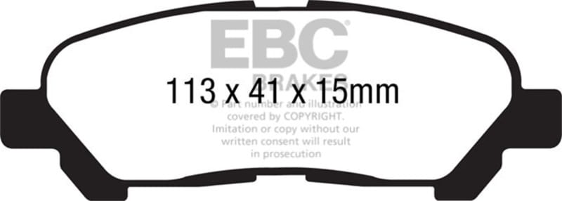 EBC — EBC 09-13 Toyota Highlander 2.7 2WD/4WD Ultimax2 Rear Brake Pads
Disc Brake Pad