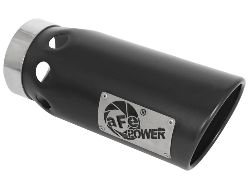 aFe — MACH Force-Xp 409 Stainless Steel Clamp-on Exhaust Tip Black Right Side Exit