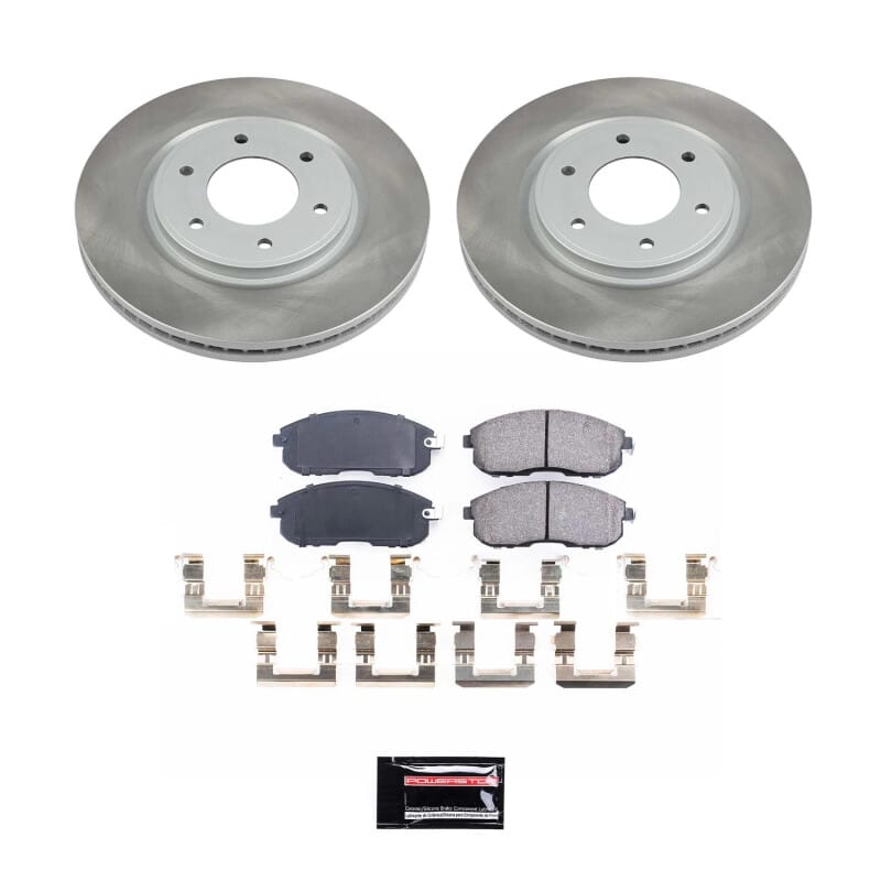 PowerStop — Semi-Coated Rotor and Low-Dust Ceramic Brake Pad Kit