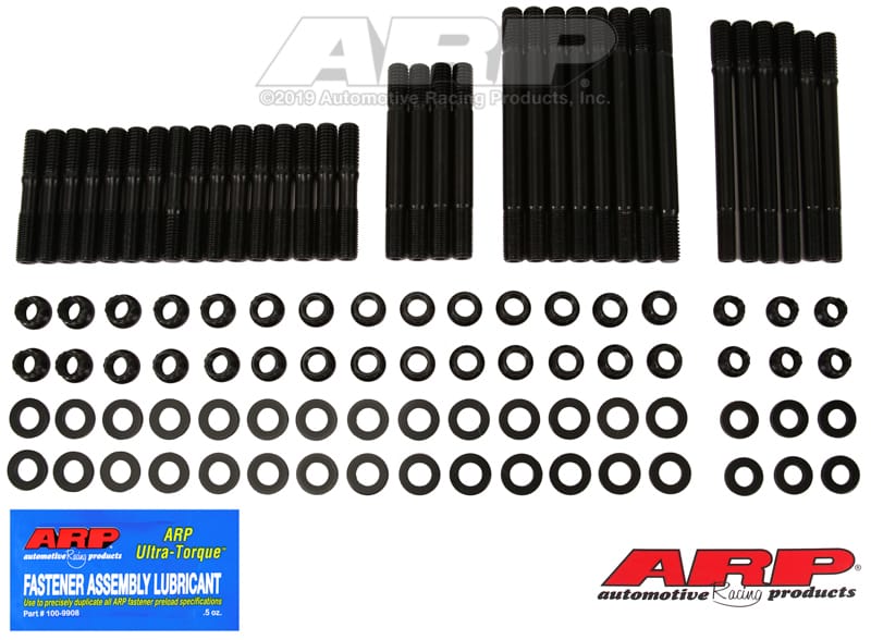 ARP — ARP SB Chevy, w/Bowtie alum and cast Black, undercut Head Stud Kit