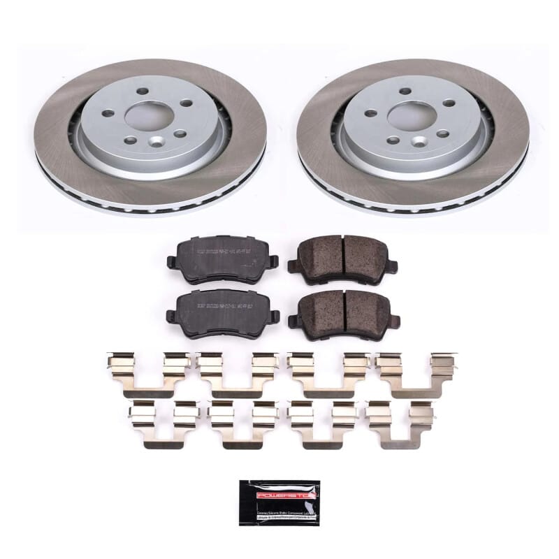PowerStop — Semi-Coated Rotor and Low-Dust Ceramic Brake Pad Kit