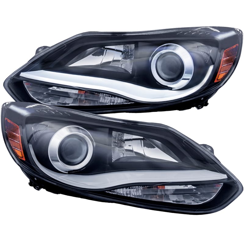ANZO — ANZO 2012-2014 Ford Focus Projector Headlights w/ Plank Style Design Black
Head Light Set
HdLtSet