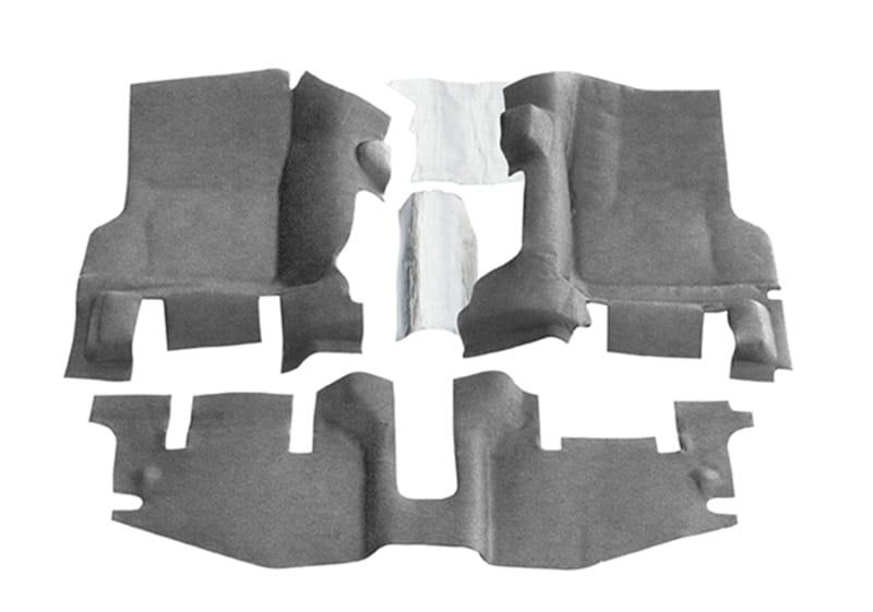 BedRug — JEEP BEDTRED 97-06 TJ/LJ FRNT 3PC FLR KIT (W/O CNTR CNSL)-HT SHLDS SPEC ORDR