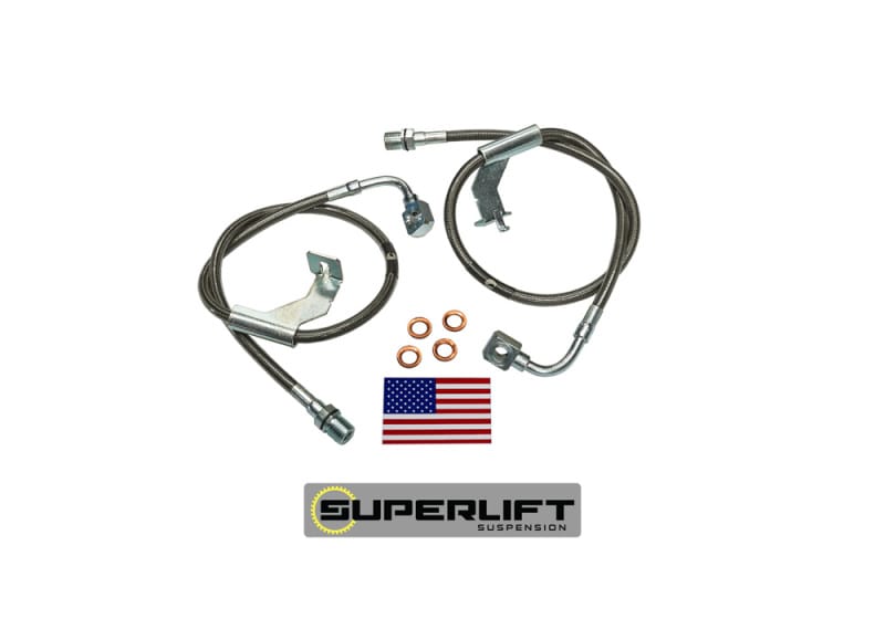 Superlift — Bullet Proof Brake Hose - Front - 87 GM PU & 87-91 Blazer/Suburban w/ 8-12" Lift
Bullet Proof Brake Hose-Front-87 GM PU/87-91 Blazer/Suburban w/8-12in. Lift