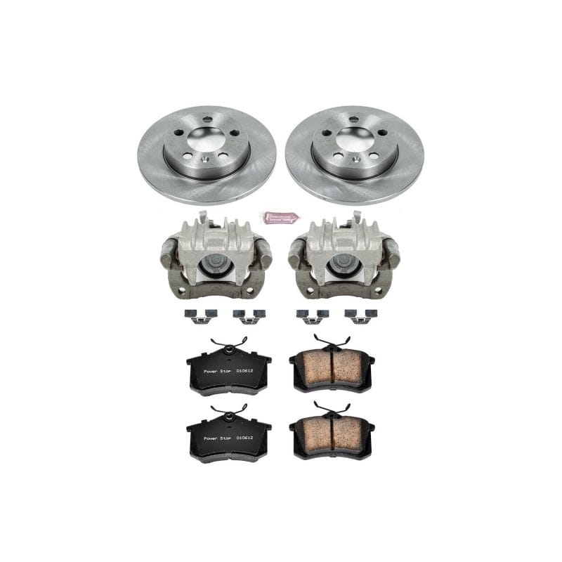 PowerStop — OE Stock Replacement Low-Dust Ceramic Brake Pad, Rotor and Caliper Kit