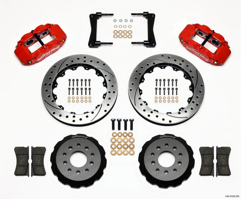Wilwood — KIT,FRONT,MUSTANG,2005,FNSL6R,13.00 ROTOR,DRILLED,RED