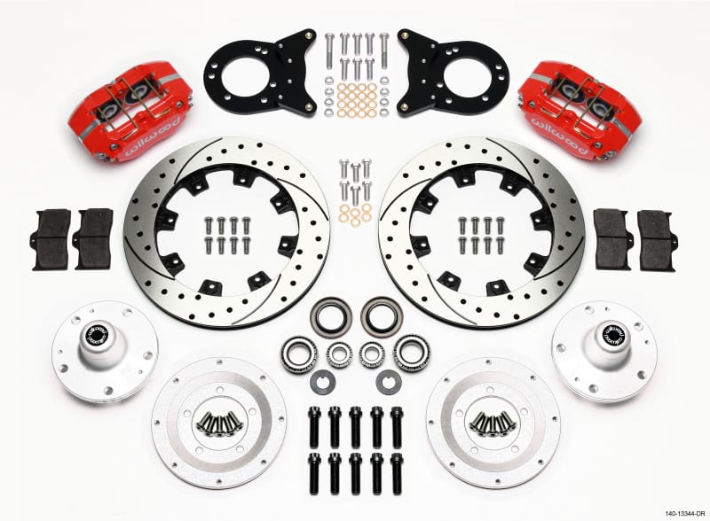 Wilwood — KIT,FRONT,MUSTANG,65-69,DP-DB,12.19 ROTOR,VENTED,DRILLED,RED