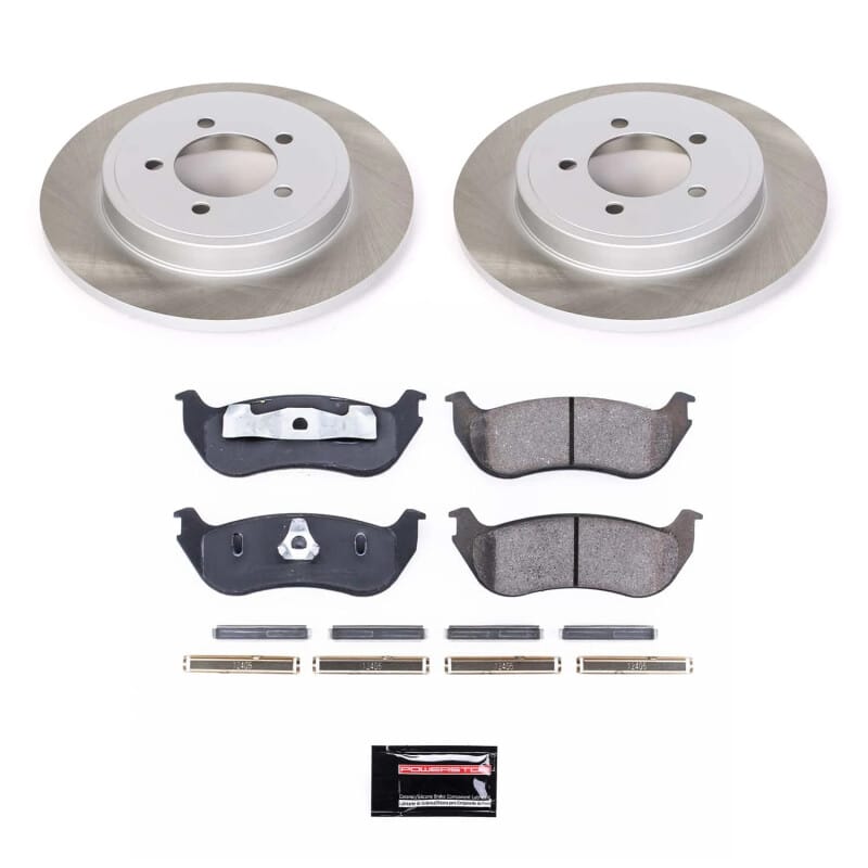 PowerStop — Semi-Coated Rotor and Low-Dust Ceramic Brake Pad Kit