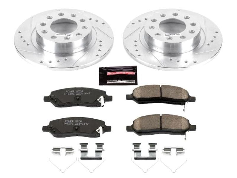 PowerStop — Z23 Daily Driver Carbon-Fiber Ceramic Brake Pad and Drilled & Slotted Rotor Kit