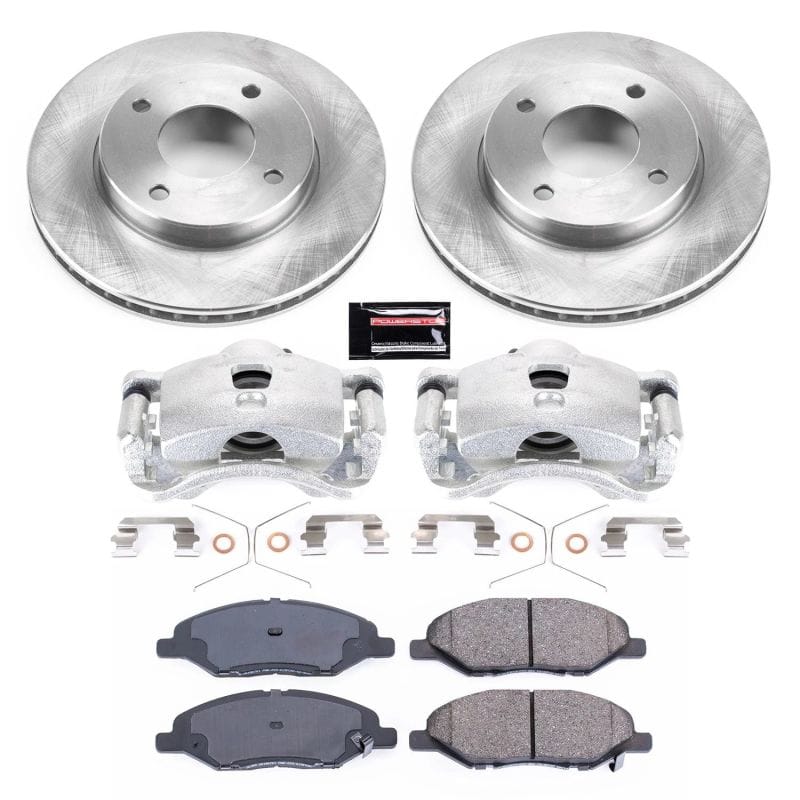 PowerStop — OE Stock Replacement Low-Dust Ceramic Brake Pad, Rotor and Caliper Kit