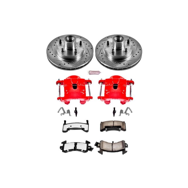 PowerStop — Z36 Truck and SUV Ceramic Brake Pad, Drilled & Slotted Rotor, and Caliper Kit