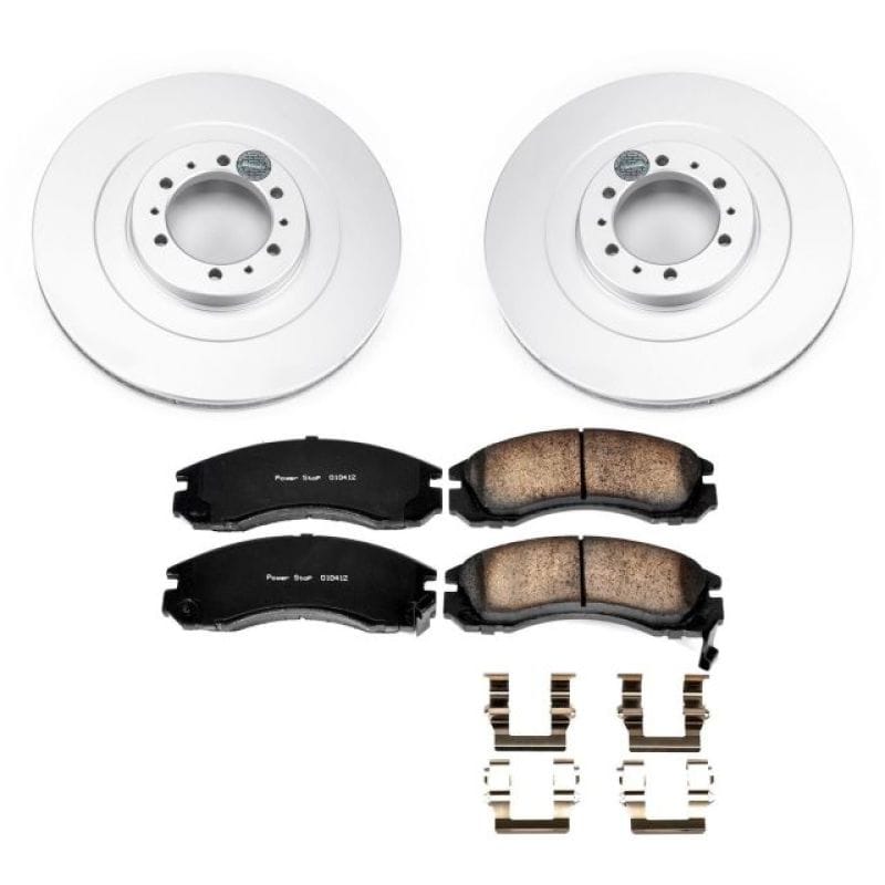 PowerStop — Genuine Geomet Coated Rotor and Low-Dust Ceramic Brake Pad Kit