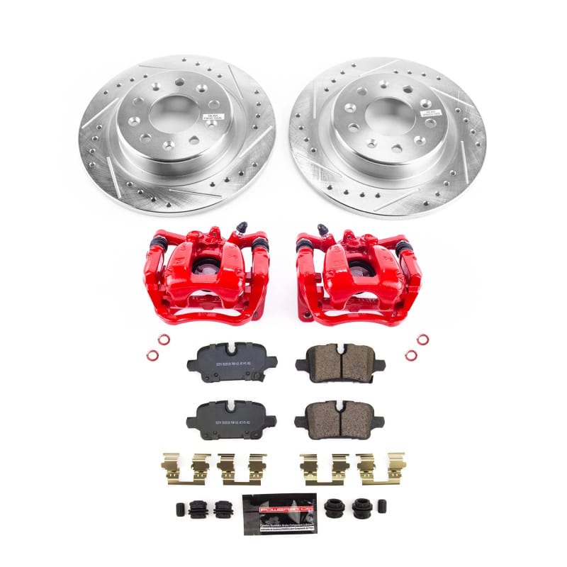 PowerStop — Z23 Daily Driver Carbon-Fiber Ceramic Pads Drilled & Slotted Rotor & Caliper Kit
