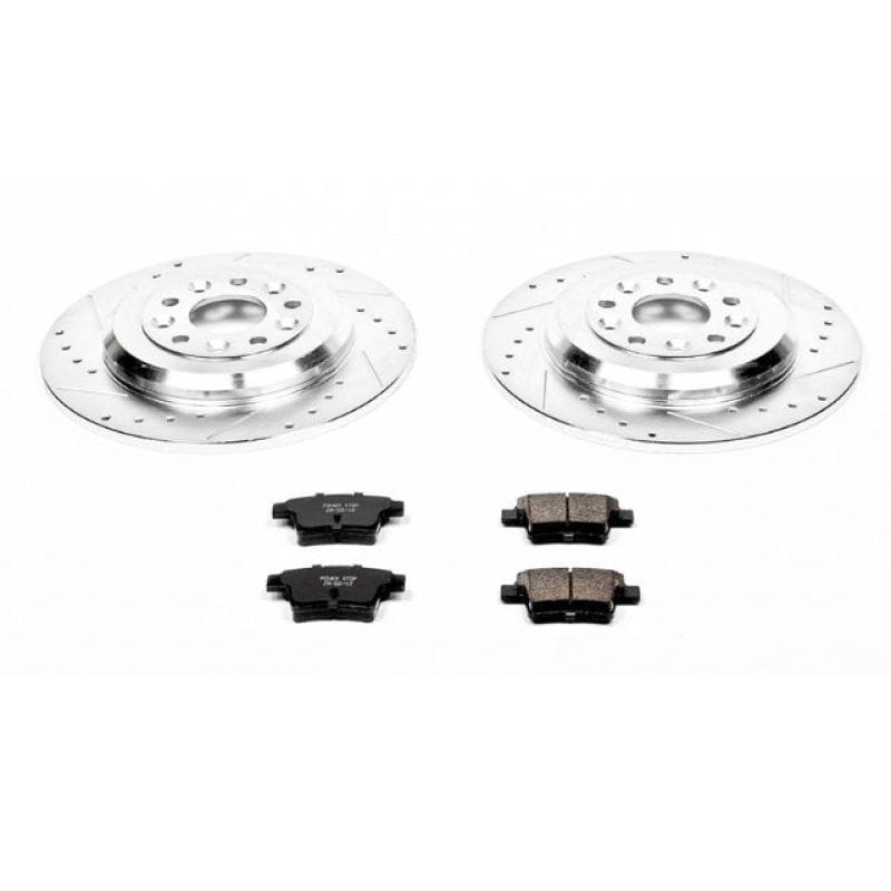 PowerStop — Z23 Daily Driver Carbon-Fiber Ceramic Brake Pad and Drilled & Slotted Rotor Kit
