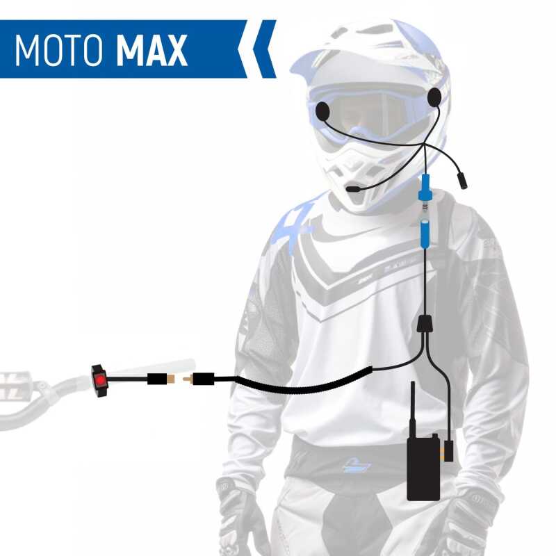 Rugged Radios — Rugged Radios MOTO MAX Comm Kit w/ HD OFFROAD Cables With GMR2 PLUS - GMRS Radio