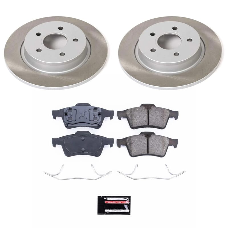 PowerStop — Semi-Coated Rotor and Low-Dust Ceramic Brake Pad Kit