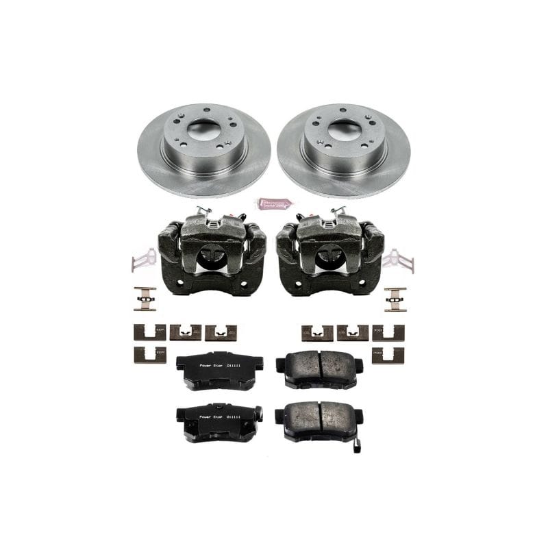 PowerStop — OE Stock Replacement Low-Dust Ceramic Brake Pad, Rotor and Caliper Kit