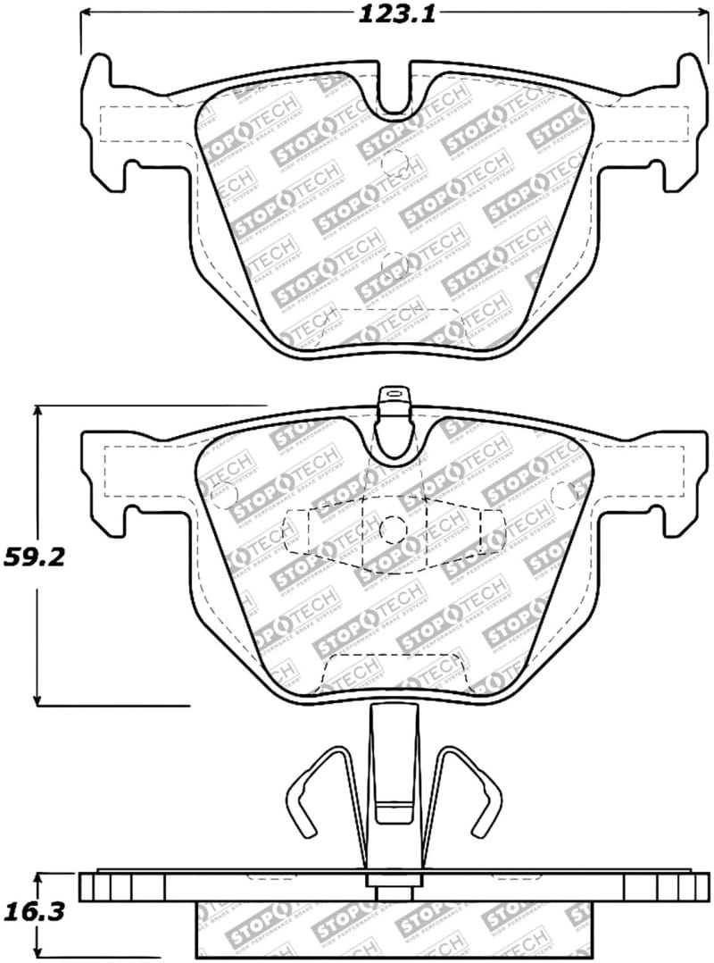 Stoptech — StopTech Street Select Brake Pads with Hardware