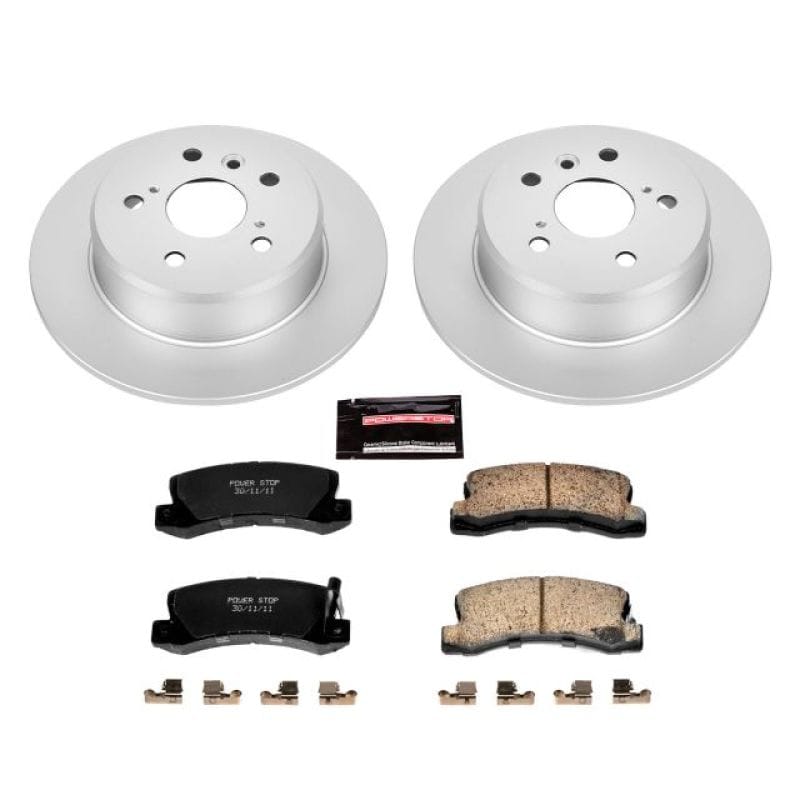 PowerStop — Genuine Geomet Coated Rotor and Low-Dust Ceramic Brake Pad Kit