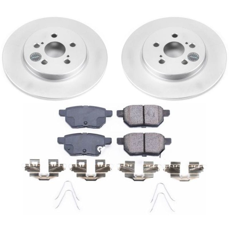 PowerStop — Genuine Geomet Coated Rotor and Low-Dust Ceramic Brake Pad Kit
