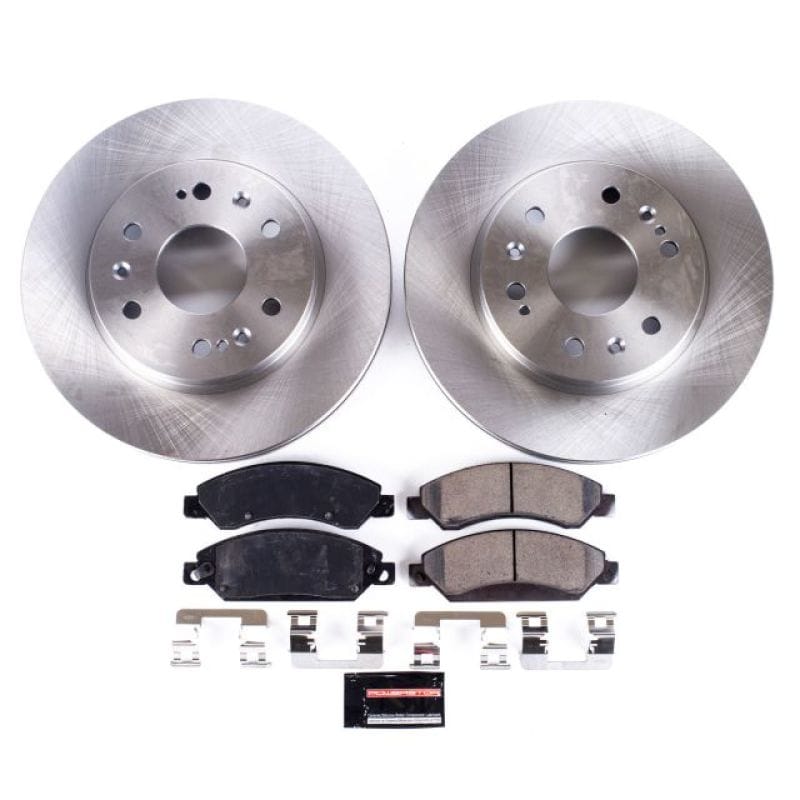 PowerStop — OE Stock Replacement Low-Dust Ceramic Brake Pad and Rotor Kit