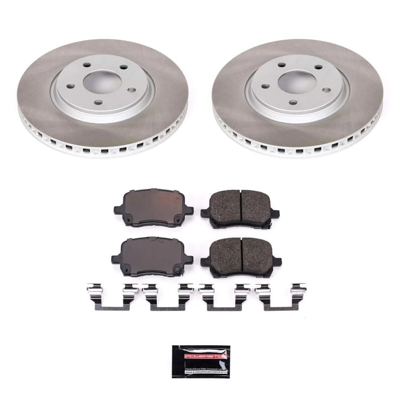 PowerStop — Semi-Coated Rotor and Low-Dust Ceramic Brake Pad Kit