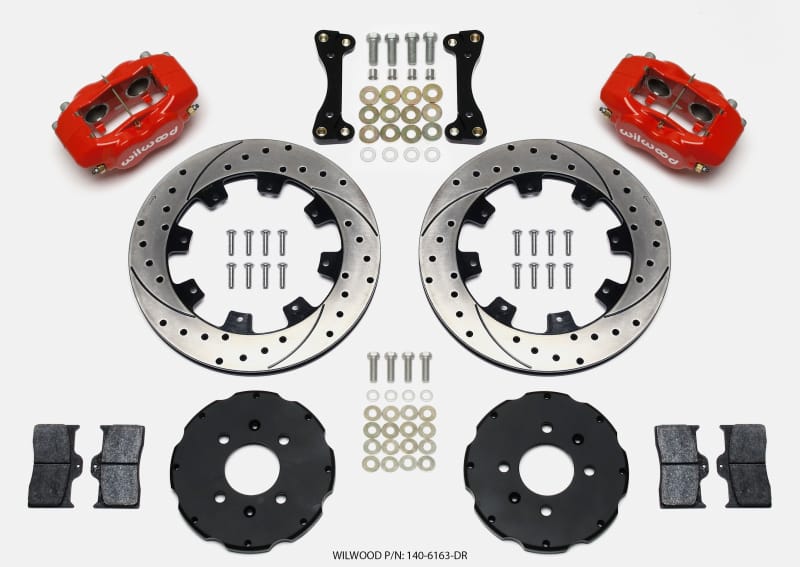 Wilwood — KIT,FRONT,INTEGRA/CIVIC,OEM,262mm,ROTOR DRILLED,RED