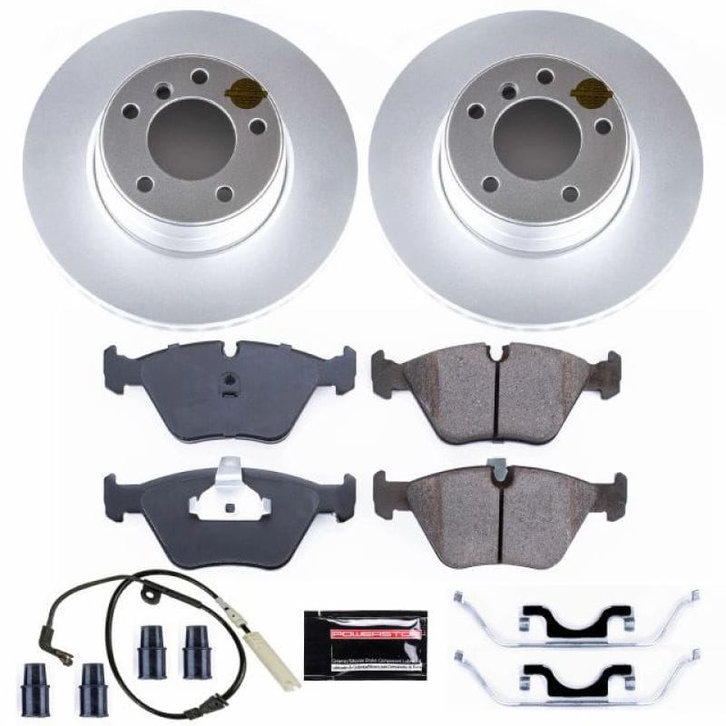 PowerStop — Genuine Geomet Coated Rotor and Carbon-Fiber Ceramic Brake Pad Kit