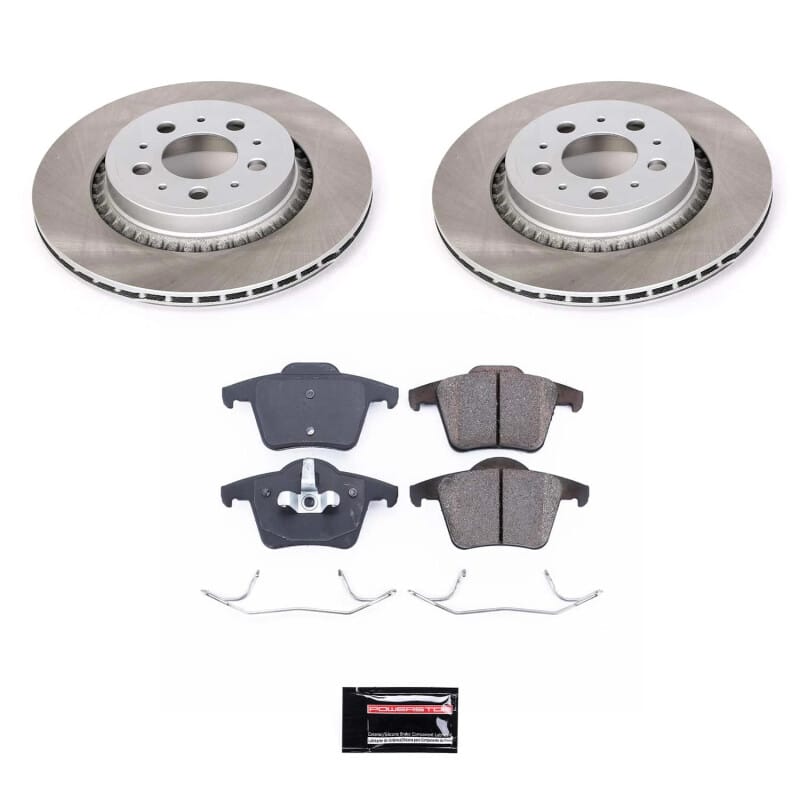PowerStop — Semi-Coated Rotor and Low-Dust Ceramic Brake Pad Kit