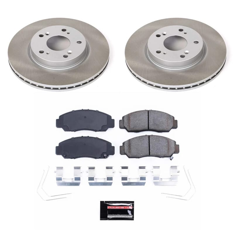 PowerStop — Semi-Coated Rotor and Low-Dust Ceramic Brake Pad Kit