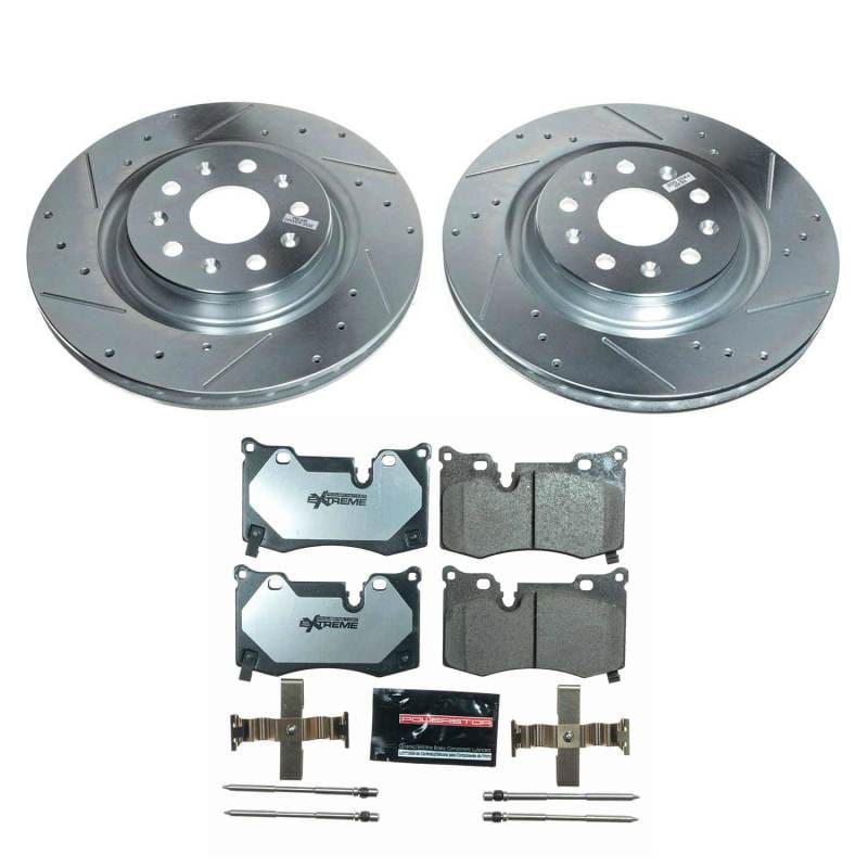 PowerStop — Z26 Street Performance Ceramic Brake Pad and Drilled & Slotted Rotor Kit