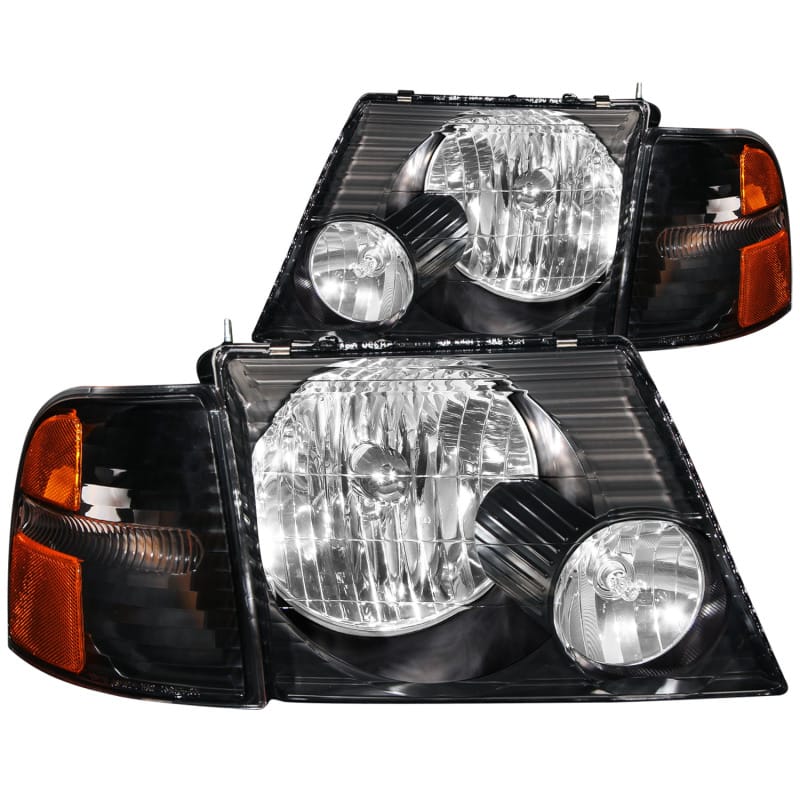 ANZO — ANZO 2002-2005 Ford Explorer Crystal Headlights Black w/ Corner Lights 2pc
Head Light Set
HdLtSet