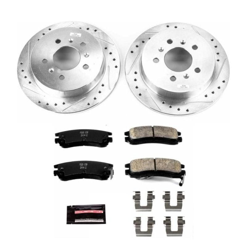 PowerStop — Z23 Daily Driver Carbon-Fiber Ceramic Brake Pad and Drilled & Slotted Rotor Kit