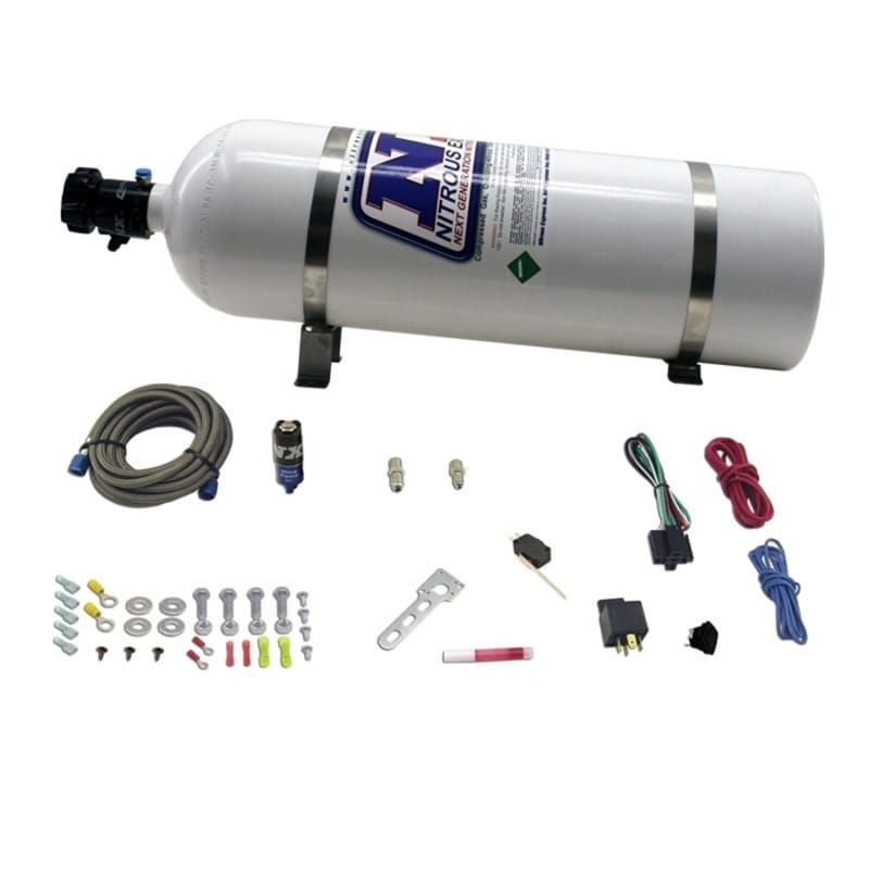 Nitrous Express — DIESEL DRY NITROUS SYSTEM INCLUDES 15LB BOTTLE, ALL MOUNTING HARDWARE, FOR 50HP.
Nitrous Oxide Injection System Kit