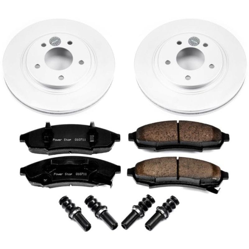 PowerStop — Genuine Geomet Coated Rotor and Low-Dust Ceramic Brake Pad Kit