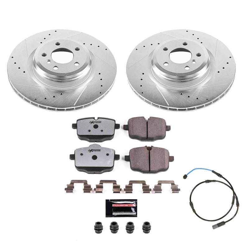 PowerStop — Z26 Street Performance Ceramic Brake Pad and Drilled & Slotted Rotor Kit