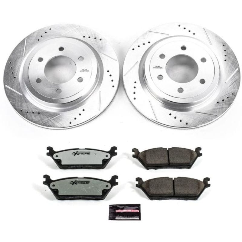 PowerStop — Z36 Truck and SUV Carbon-Fiber Ceramic Brake Pad and Drilled & Slotted Rotor Kit
