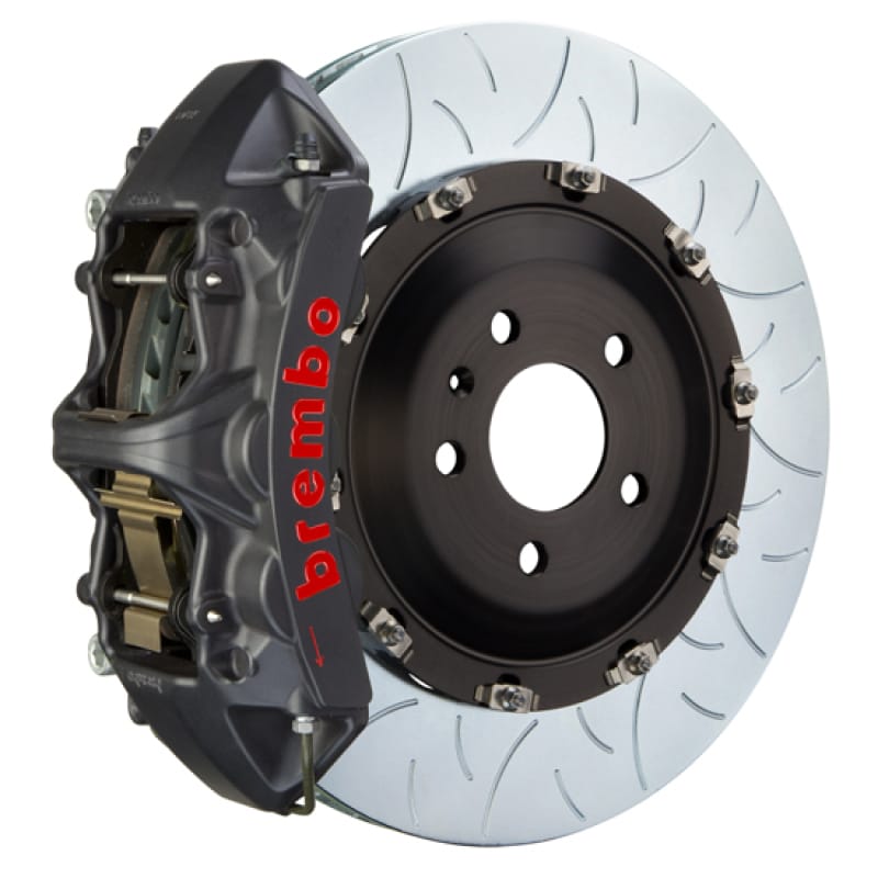 Brembo — Brembo 24+ BMW M30i/530i XDrive Fr GT-S BBK 6 Piston Cast 380x34 2pc Rotor Slotted Type-3 - Black HA