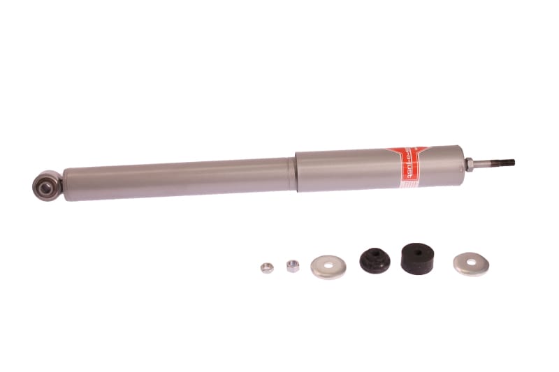 KYB — The KYB Gas-a-just monotube shock absorber has additional performance advantages over the traditional twin-tube design: It can instantly, automatically adjust to your performance needs and never experiences fade due to aeration. The KYB Gas-a-just has two separate working chambers: An air-free hydraulic piston and valve area for responsiveness and control, and a second high-pressure nitrogen gas area with a floating piston that provides a comfortable ride during normal driving and adds instant p
High Pressure Monotube Gas Shock