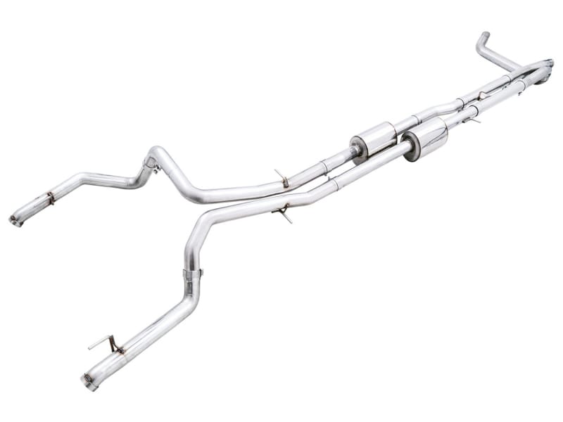 AWE Tuning — AWE 0FG Catback for Silverado ZR2/Sierra AT4X - Dual Bashguard (no tips)