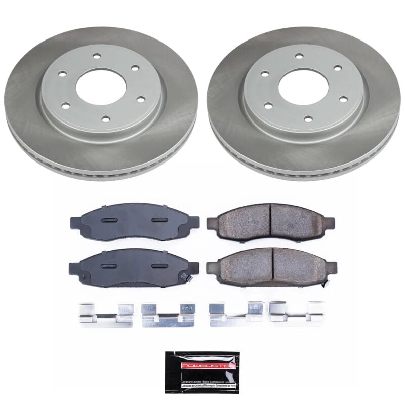 PowerStop — Semi-Coated Rotor and Low-Dust Ceramic Brake Pad Kit