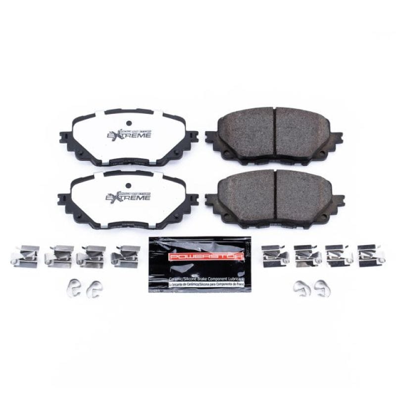 PowerStop — PowerStop - Z26 Performance Carbon-Fiber Ceramic Brake Pads with Hardware Kit