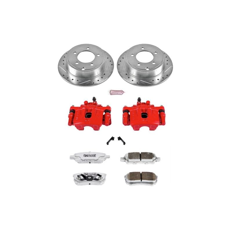 PowerStop — Z26 Street Performance Ceramic Brake Pad, Drilled Slotted Rotor, and Caliper Kit