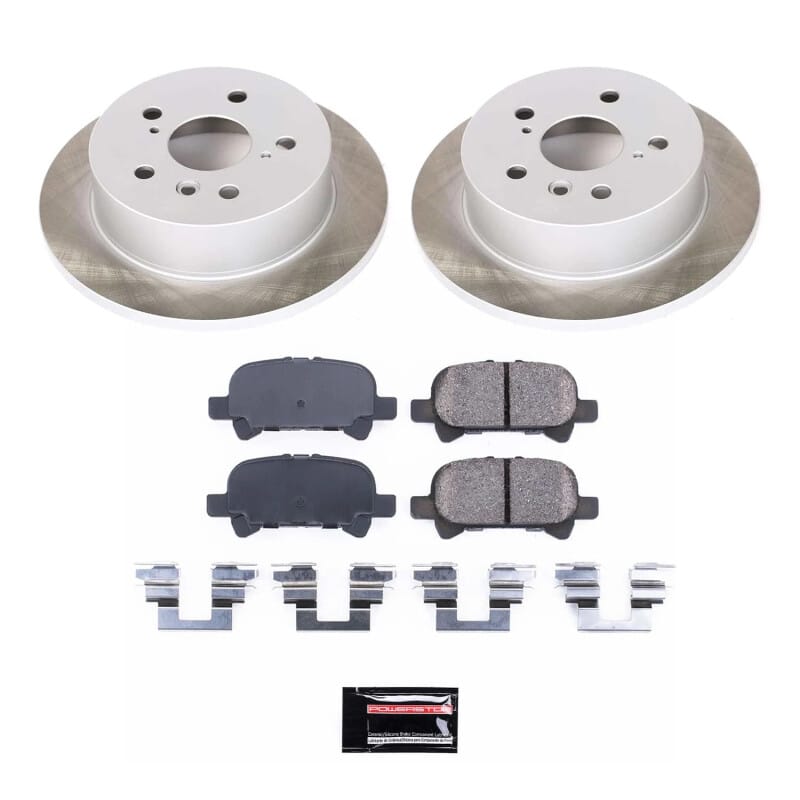 PowerStop — Semi-Coated Rotor and Low-Dust Ceramic Brake Pad Kit