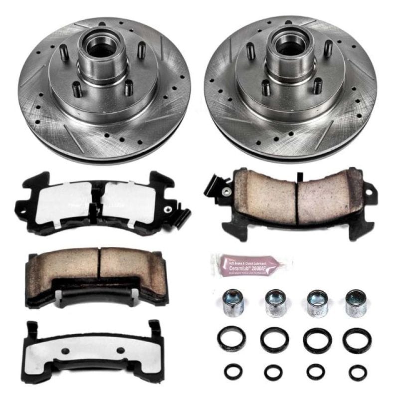 PowerStop — Z36 Truck and SUV Carbon-Fiber Ceramic Brake Pad and Drilled & Slotted Rotor Kit