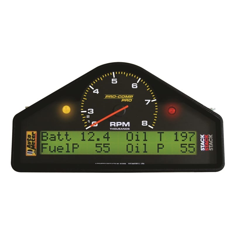 AutoMeter — RACE DASH DISPLAY, 8K DUAL RANGE RPM/MPH/FUELP/OILP/OILT/WTMP/VOLT, PRO-COMP