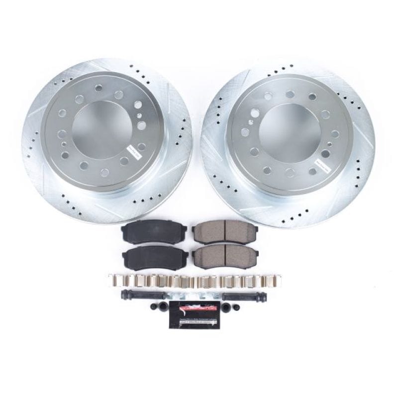 PowerStop — Z23 Daily Driver Carbon-Fiber Ceramic Brake Pad and Drilled & Slotted Rotor Kit