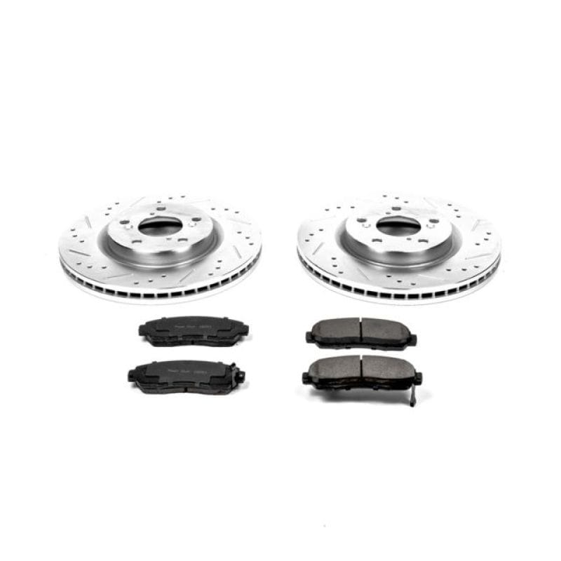 PowerStop — Z23 Daily Driver Carbon-Fiber Ceramic Brake Pad and Drilled & Slotted Rotor Kit