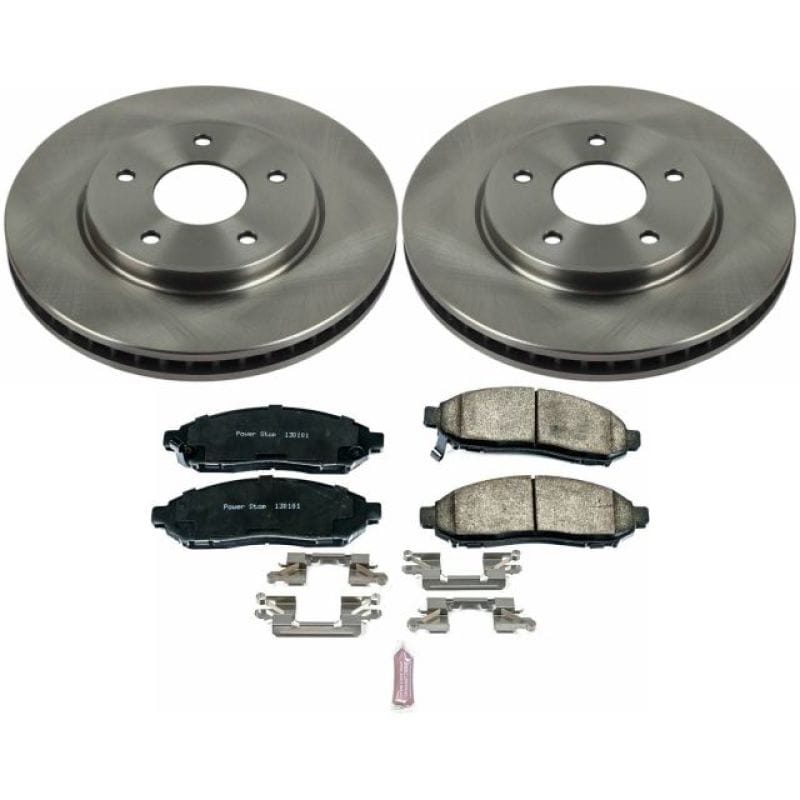 PowerStop — OE Stock Replacement Low-Dust Ceramic Brake Pad and Rotor Kit