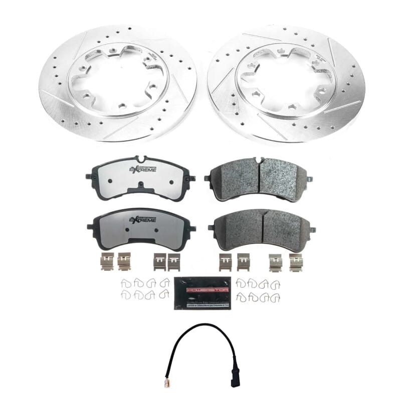 PowerStop — Z36 Truck and SUV Carbon-Fiber Ceramic Brake Pad and Drilled & Slotted Rotor Kit